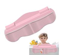 Genérico Protezioni Acqua Vasca - Paraspruzzi per Bambini | Portavassoio Giocattoli in Rete | Organizzatore 4 Tasche Area Ripiano per Giochi da Bagno Doccia Impermeabile Bianco Ordine