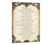 Genérico Psalm In Spanish for Wall | Religious Psalm Metal Motivational Decoration,Motivational Wall Art In Spanish | for Indoor Home Room Dormitory Restaurant Hotel Holiday Party Vacation