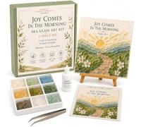 Genérico Psalms of Comfort & Strength Sea Glass Art Kit for Adults, Christian DIY Craft Kit Wall Decor, Religious Gift for Women, with Inspirational Bible Verse Design, Faith Home Decor Wall Art (G)