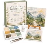 Genérico Psalms of Comfort & Strength Sea Glass Art Kit for Adults, Christian DIY Craft Kit Wall Decor, Religious Gift for Women, with Inspirational Bible Verse Design, Faith Home Decor Wall Art (B)
