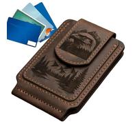 Genérico PU Card Wallet - Eagle Print Coin Pocket Money Purse, Compact Wallet for Women, Lightweight Card Holder for Travel Work Gym Commuting Shopping Going out Daily Use 7.08x2.51in