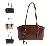 Genérico PU Leather Shoulder Bag for Women, All-Matching Casual Vintage Armpit Bags, Fall Winter Trendy Small Purse Handbags