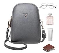 Genérico PU Leather Sling Purse Pouch With Adjustable Shoulder Strap