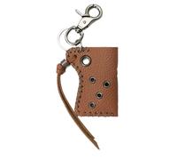 Genérico Pu Leather Tool Bag Keychain, Outdoor Organizer Pendant, 3.15x2.48x0.79 Inches Metal Rivets, Punk Style Modern Ornament Key Ring for Men, Women, Teens, Couples, Friends