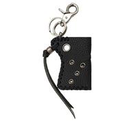 Genérico Pu Leather Tool Bag Keychain, Outdoor Organizer Pendant, 3.15x2.48x0.79 Inches Metal Rivets, Punk Style Modern Ornament Key Ring for Men, Women, Teens, Couples, Friends