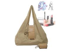 Genérico Pu Leather Tote Bag - Lightweight Women Purse, Expandable Design Key Ring Handbag Fashion Carry | Ideal for Students Teachers Travel Outdoor School Shopping Office Work Beach Picnic Commute