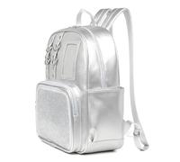 Generico PU Storage Bag,Aesthetic Badge Display Storage Pouch,Badge Display Bag - for Work Fitness Everyday Sports Travel Luggage Hiking Comic Con Outdoors, plateado, riferimento alla descrizione