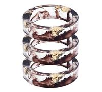 Genérico Pubyfun Everring, Sherum Everring, Clear Resin Wedding Band Fashion Resin Cocktail Ring, Transparent Acrylic Dry Flower Design (C,10)
