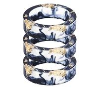 Genérico Pubyfun Everring, Sherum Everring, Clear Resin Wedding Band Fashion Resin Cocktail Ring, Transparent Acrylic Dry Flower Design (D,11)
