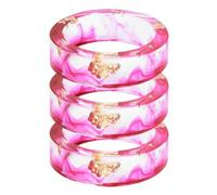 Genérico Pubyfun Everring, Sherum Everring, Clear Resin Wedding Band Fashion Resin Cocktail Ring, Transparent Acrylic Dry Flower Design (B,9)