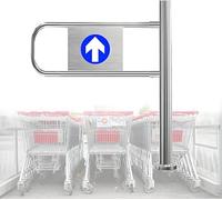 Genérico Puerta batiente automática - Puerta de Seguridad metálica Universal con Cierre automático para supermercados, almacenes, bibliotecas y centros comerciales - Apertura a la Derecha 70×100cm