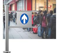 Genérico Puerta batiente automática unidireccional - Puerta de Acceso de Acero Inoxidable para supermercados, Parques y Zonas de Juegos - Dispositivo de separación para el Control de multitudes Que g