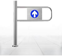 Genérico Puerta batiente de Acero Inoxidable - Barrera de Acceso metálica unidireccional de 90° para supermercados, Tiendas y bibliotecas - Solución de Seguridad Duradera