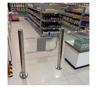 Genérico Puerta batiente de Seguridad con Montaje en Poste, Cierre automático con Resorte, Puerta unidireccional para Acceso a bibliotecas y supermercados, Apertura de 90°, 20x39 Pulgadas, Barrera de