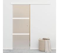 Genérico Puerta corredera con topes Suaves Vidrio ESG Aluminio 76x205 cm,Bricolaje,Materiales de construcción,Puertas-288055
