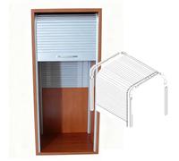 Genérico Puerta corrediza Enrollable para Armario pequeño, Armario de Almacenamiento para electrodomésticos, Puertas corredizas, Kit de Puerta de persiana Que se Abre hacia Arriba y hacia a