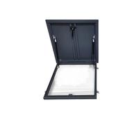 Genérico Puerta de Acceso al sótano de Acero galvanizado Aislado y con Cerradura - Escotilla de Acceso de Emergencia al ático, Tapa de Pozo, Cubierta de sótano (95x80cm/37.4x31.5in) para una Protecci