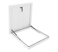 Genérico Puerta de Acceso al Techo de Aluminio - Cubierta Blanca de 23,6" x 23,6" con manija de Interruptor, Apertura de 90 Grados para una fácil instalación en la terraza, Ideal para escaleras de só