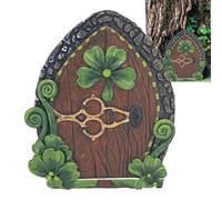 Genérico Puerta De Árbol De - Entrada De De Resina De 4,7 Pulgadas, Decoración De Jardín En Miniatura Colorida, De Montaje De Tocón Resistente | Encantador Acento Al Aire Libre, Caprichoso A
