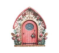 Genérico Puerta de Hadas,Puerta de Gnomo,Puerta de Hadas Elfo de Madera - Puertas artísticas de jardín de Hadas, Adornos en Atura de jardín para casa de Hadas, árbol, Interior Exterior