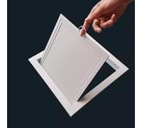Genérico Puerta de inspección Blanca de 12x12 y 14x14 Pulgadas con Tirador de Anilla, Panel de Acceso de Pared de Aluminio, Puerta de Acceso para Barbacoa Exterior para hospitales, escuelas