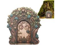 Generico Puerta de jardín de , puertas de para árboles al aire libre - Mini puerta de los de madera - Miniaturas de Adorable escultura para interiores o exteriores Casa de
