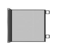 Generico Puerta de malla retráctil - Puerta de seguridad para mascotas y niños | Red de aislamiento de malla automática retráctil, barrera ajustable para mascotas y niños, ideal para puertas, caminos