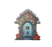 Genérico Puerta de, Puertas de para árboles al Aire Libre,Miniaturas de Puerta de casa de muñecas de | Decoraciones de tocón de árbol, decoración de Puerta de Mini Elfo, Accesorios de jardín de para
