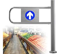 Genérico Puerta de tráfico unidireccional, Puerta batiente automática con Cierre automático. Puerta batiente metálica de Cierre automático para Mayor Seguridad en supermercados, almacenes y entradas