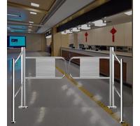 Genérico Puerta de tráfico unidireccional, Puerta batiente automática con Rebote, Puerta batiente automática de Acero Inoxidable - Solución de Entrada/Salida unidireccional de 63 Pulgadas para superm