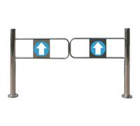 Genérico Puerta de tráfico unidireccional, Puerta batiente automática con Rebote. Puerta batiente automática de Acero Inoxidable de 90° para supermercado, Biblioteca, almacén. Barricada de Seguridad
