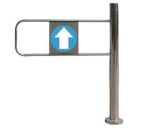 Genérico Puerta de tráfico unidireccional, Puerta batiente automática con Rebote. Puerta batiente unidireccional Duradera de 90° para Entrada de supermercados: Puerta metálica Segura, Ideal para Zona
