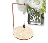 Genérico Puerta péndulo - Pantalla del péndulo con fases lunares con bandeja | Puerta giratoria de madera para adivinación, organizador de brujas para collar y piedra calmante