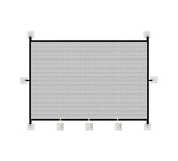 Genérico Puerta Retráctil para Bebés - Malla con Ganchos 110x72x2cm | Puerta De Escalera Plegable con Ganchos Hebillas para El Suelo Bridas para Cables | Puuerta De Malla para Bebé | Gatos | Barrera