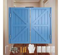 Genérico Puerta Vaiven Puertas Batientes, Puertas de Salón Batientes, Puertas De Café, Puerta oscilante de Madera, Cierre Automático Abatible Bidireccional Puerta(Blue,W74 x H90cm)