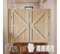 Genérico Puerta Vaiven Puertas Batientes, Puertas de Salón Batientes, Puertas De Café, Puerta oscilante de Madera, Cierre Automático Abatible Bidireccional Puerta(Natural,W90 x H90cm)