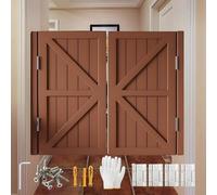 Genérico Puerta Vaiven Puertas Batientes, Puertas de Salón Batientes, Puertas De Café, Puerta oscilante de Madera, Cierre Automático Abatible Bidireccional Puerta(Brown,W150 x H90cm)
