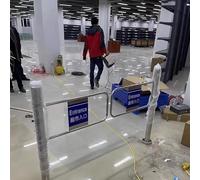 Genérico Puertas batientes automáticas de 90°, Puerta de Salida de Acero Inoxidable para supermercados y Tiendas, Entrada peatonal de un Solo Sentido, diseño con Resorte, 130 cm de Ancho (51 1/6").