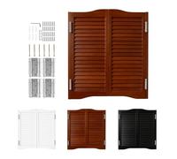 Genérico Puertas Batientes de Cafetería, Puerta Vaiven Bidireccionales, Puerta de Media Cintura Oeste, Cierre Automático, Barra Cocina Pasillo Entrada Valla(Marrón,H90cm x W156cm)