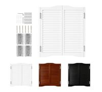 Genérico Puertas Batientes de Cafetería, Puerta Vaiven Bidireccionales, Puerta de Media Cintura Oeste, Cierre Automático, Barra Cocina Pasillo Entrada Valla(White,H90cm x W92cm)