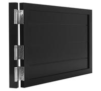 Genérico Puertas batientes de Madera de Pino Personalizables para cafeterías, Puerta de Media Altura con bisagras de Resorte, Puerta divisoria con Cierre automático de 180°, Color Negro, 56 x 81 cm p