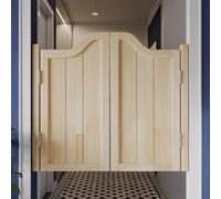 Genérico Puertas batientes de Madera Maciza para cafetería, Entrada de salón con Doble bisagra de 180°, Ideal para Bar, Cocina, Porche y escaleras. Puerta divisoria de 71 x 91 cm (Ancho x Alto).