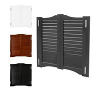 Genérico Puertas Batientes de Mostrador Retro, Puerta Abatible de Restaurante de Café, Puerta Vaiven Bidireccionales de Madera, para BañO de Cocina, InstalacióN FáCil(Negro,H100cm x W121cm)