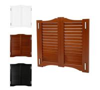 Genérico Puertas Batientes de Mostrador Retro, Puerta Abatible de Restaurante de Café, Puerta Vaiven Bidireccionales de Madera, para BañO de Cocina, InstalacióN FáCil(Marrón,H90cm x W135cm)