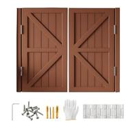 Genérico Puertas de Salón Batientes, Puerta Abatible, Puertas De Salón De Cafetería, Puerta De Vaquero Madera Maciza, Puertas De Media Cintura para Barra De Cocina, con Bisagras(Brown,W147 x H90cm)
