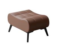 Genérico Puf otomano de Cuero, puf otomano pequeño y bajo, reposapiés para la Entrada, Suave y cómodo, reposapiés pequeño y Estable para el salón y el Dormitorio,Marrón