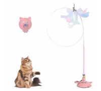 Genérico Puff Pet - Meowmastery Toy,meowmastery Toy - 2025 Interactive Cat Teaser Wand,Exercise and Entertainment for Active Felines (Light Pink)