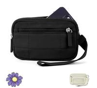 Genérico Puffer Wristlet Wallet Fits Phone, Nylon Wristlet Wallet, Waterproof & Hands-Free (Black)
