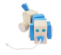 Genérico Pull Along Dog - Educational Toy Puppy for Crawling Development | Smooth Rolling Wheels with Soft Cord Handle, Interactive Walking Companion, Indoor Outdoor Playtime Fun for