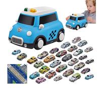 Genérico Pull Back Car Toys - Mini Alloy Friction Powered Vehicle Playset for, Small Race Cars Boys and Girls, Interactive Educational Games Kids, Party Favor and Classroom Reward 8.27in